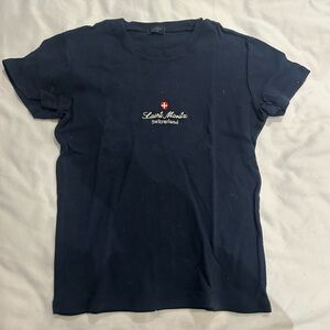 Brandy Melville Dark Blue Crew Neck Tee